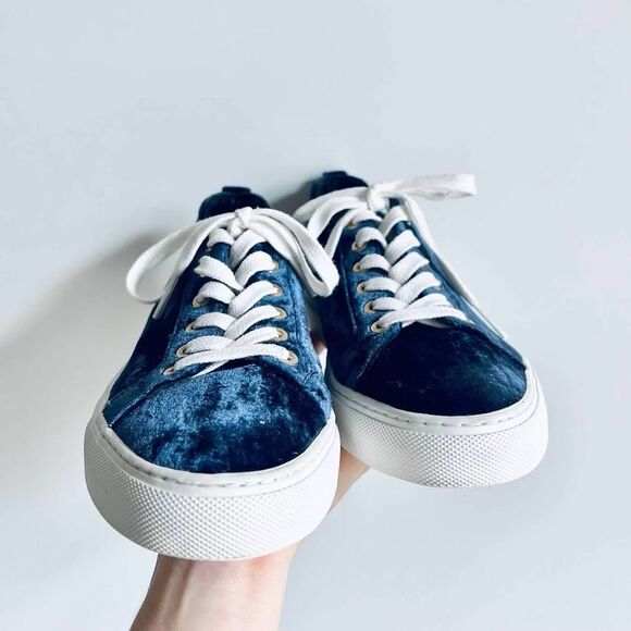 M. Gemi Palestra Minimo Velvet Edit Special Collection Blue Velvet Sneaker 37.5 - Picture 6 of 16